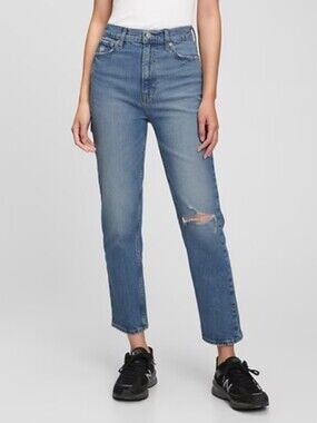 Gap Cheeky Straight Sky High ankle length jeans size 26, 2 regular